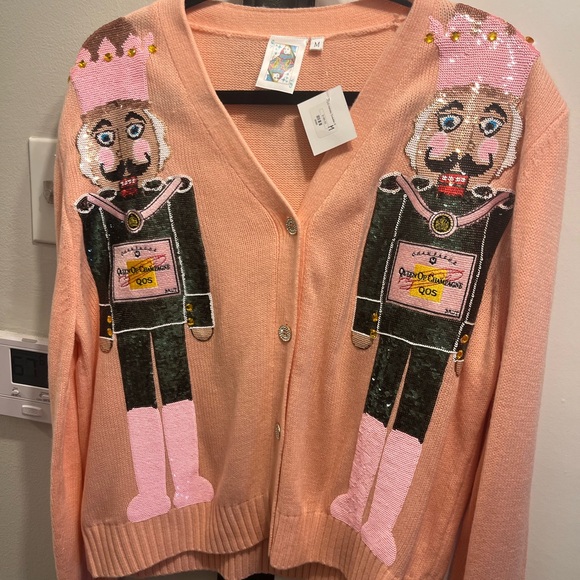 QUEEN OF SPARKLES Sweaters - QUEEN OF SPARKLES Pink Nutcracker Sweater